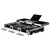 Universal 12″ Format DJ Mixer and Two Large Format Media Players Flight Coffin Case with Full Glide Platform