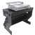 B-Stock DJ Z-Table Folding DJ Table Mobile Workstation Flight Case Style with Handles and Wheels