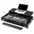 Odyssey Performance Ready Series (Pre-Wired XLR Patch Panel) Black 1U Case for DDJ-REV5 with Wheels and Glide Style Laptop Platform