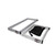 White Frame 6 Ft foldable 4 Panel Tabletop DJ Facade Front Board booth with Black and White Scrims and poratble bag