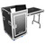 Odyssey 13U Top Slanted 16U Bottom Vertical Pro Combo Rack with Side Table and Casters (Tall Cover)