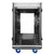 Odyssey 16U Vertical Pro Combo Rack with Side Table and Casters (Flat Top Surface & Tall Lid)