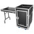 Odyssey 16U Vertical Pro Combo Rack with Side Table and Casters (Flat Top Surface & Tall Lid)