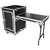 Odyssey 16U Vertical Pro Combo Rack with Side Table and Casters (Flat Top Surface & Tall Lid)