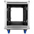 Odyssey Professional Black Industrial Board 12U Slam Rack with Casters