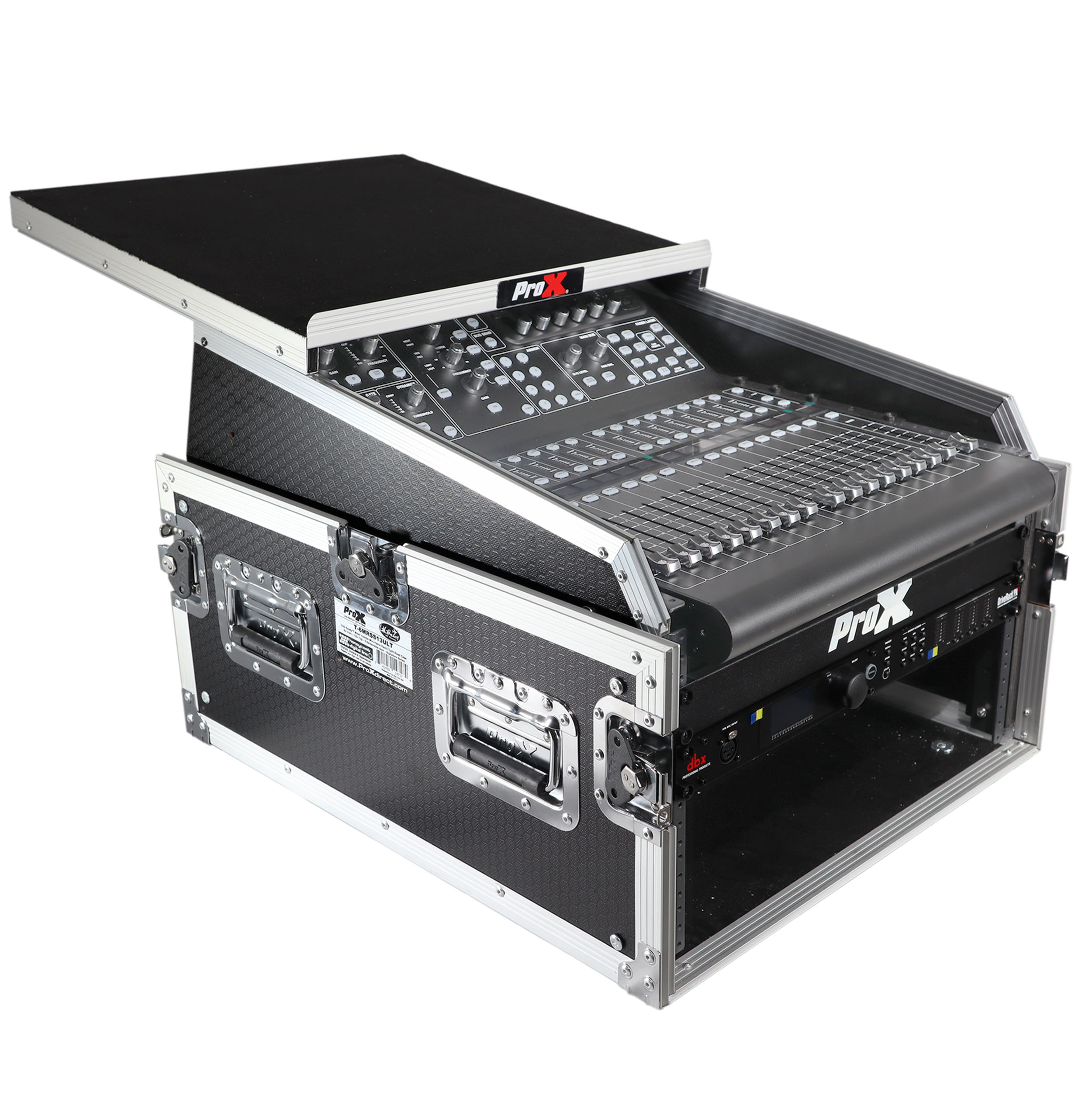 13U Top Mixer 6U Front Rack Combo Flight Case with Sliding Laptop