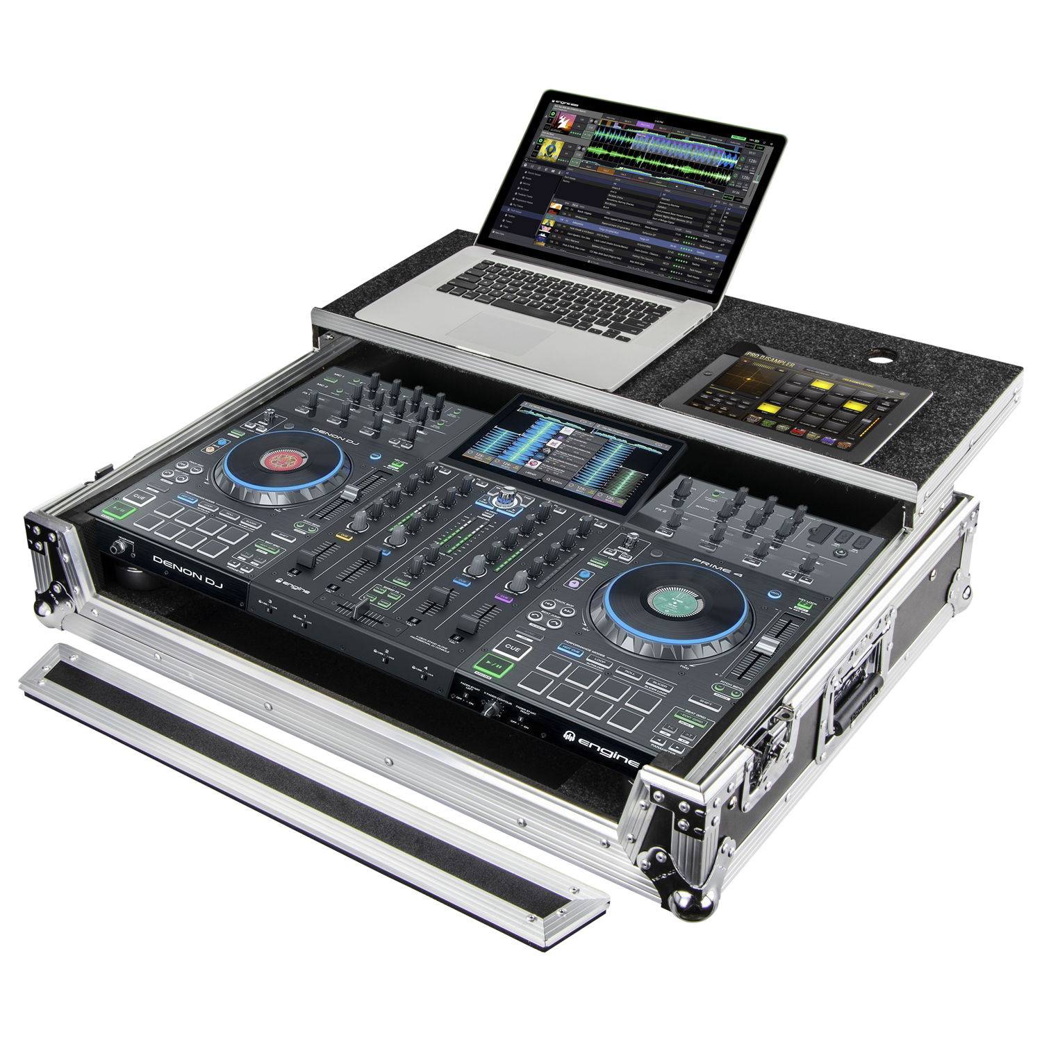 Odyssey Denon Prime 4 / 4+ Flight Case with Glide Platform