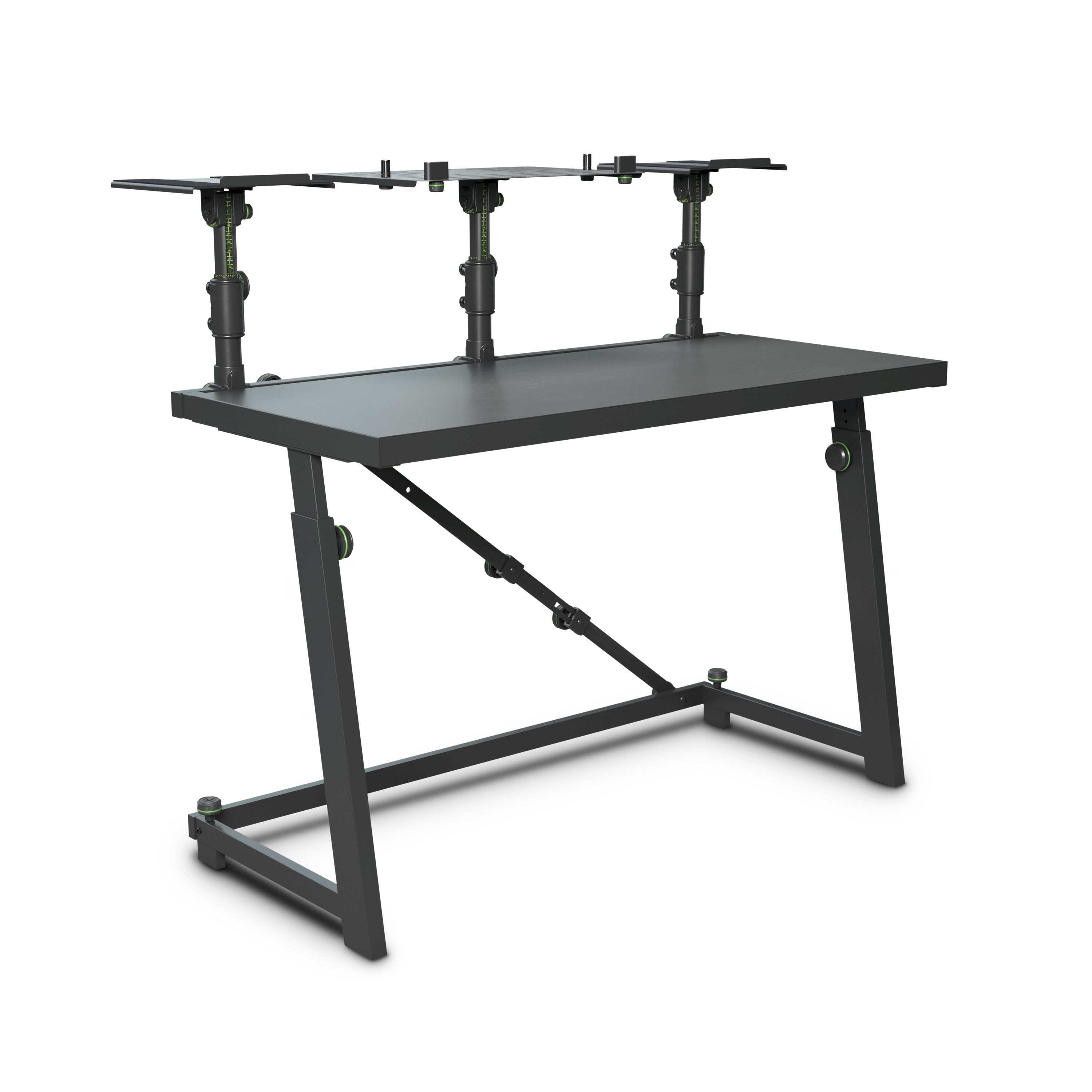 FDJT 01 DJ Desk with Adjustable Loudspeaker and Laptop Trays
