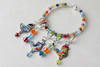 Fancy Colorful Birds Stitch Markers with Beaded Holder