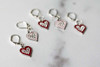 Silver Sparkling Heart Stitch Markers – Set of 5