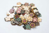 Wooden Fantasy Flower Buttons