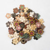 Wooden Fantasy Flower Buttons