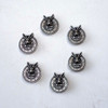 Silver Bunny Buttons