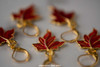 Red Leaf Stitch Markers Set of 5