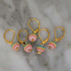 Retro Rainbow Stripe Round Stitch Markers Set of 5