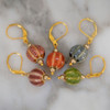 Vintage Ceramic Watermelon Stitch Markers Set of 5