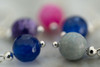 8mm Crackle Agate and Faceted Malaysia "Jade" Stitch Markers Set of 5