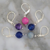 8mm Crackle Agate and Faceted Malaysia "Jade" Stitch Markers Set of 5