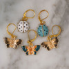 Butterflies and Lady Bugs Stitch Marker Set of 5