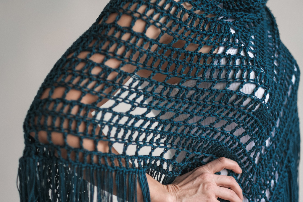 Free Crochet Boho Triangle Shawl Pattern