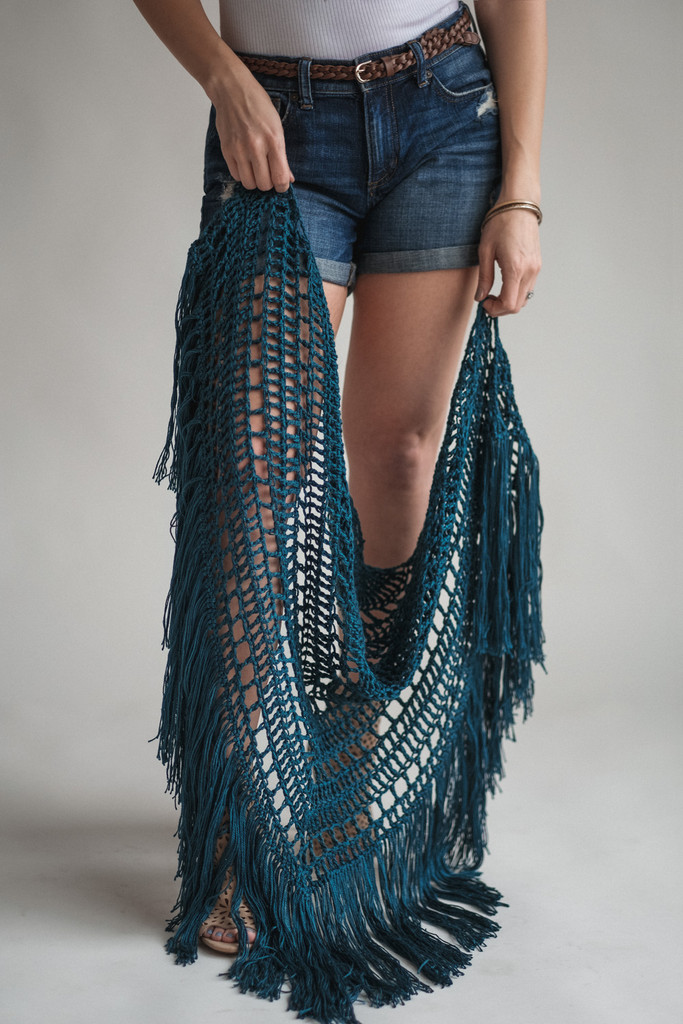 Free Crochet Boho Triangle Shawl Pattern