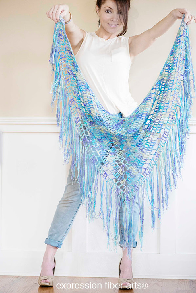 Free Crochet Boho Triangle Shawl Pattern