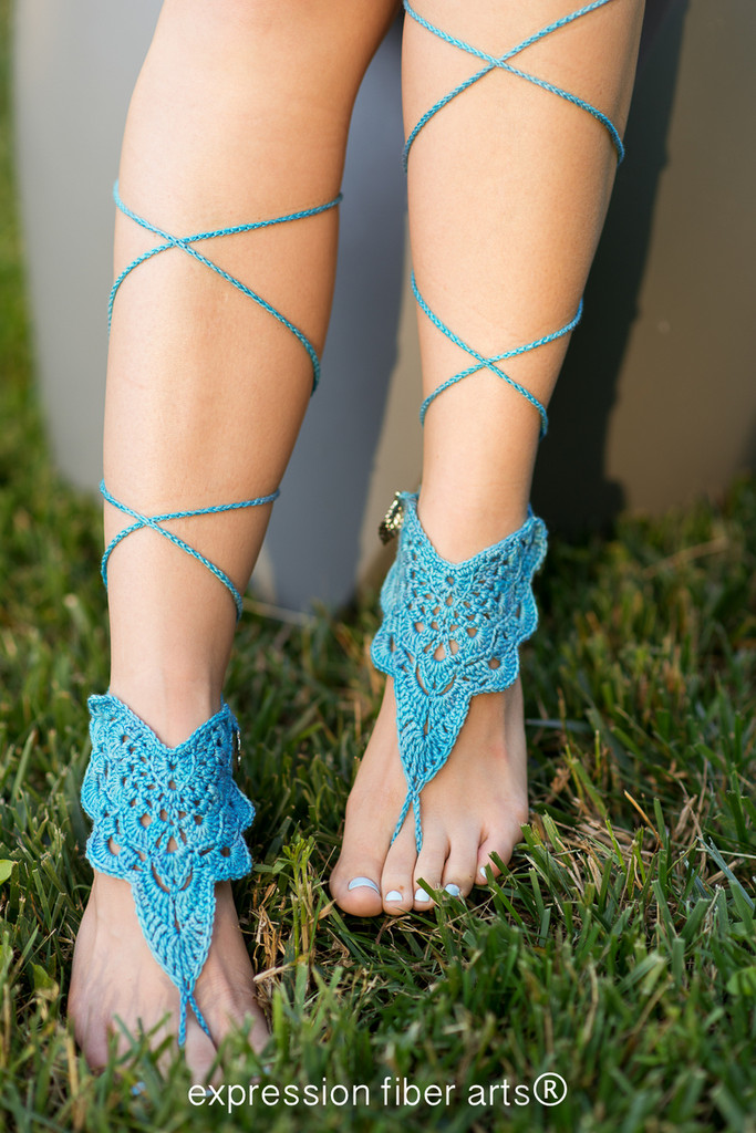 Ravelry: Flower Barefoot Sandals crochet pattern pattern by Aimee Nelson