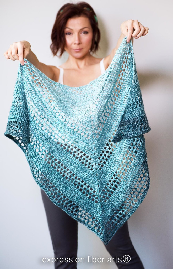 Teal Tenacity Crochet Shawl Pattern