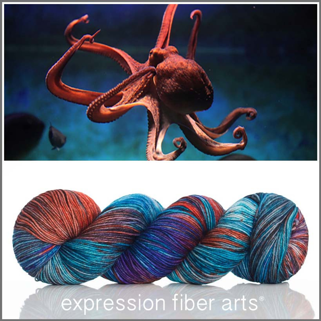 I'm a huge fan of melange lurex yarn. This is an octopus I made