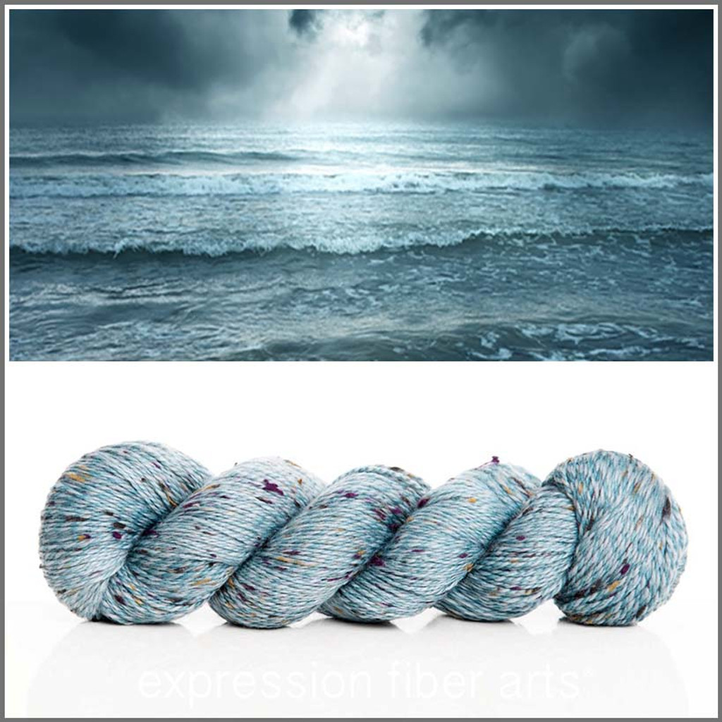 062023-Y-R YarnArt Ribbon Yarn, Bulky Polyester, blue/black