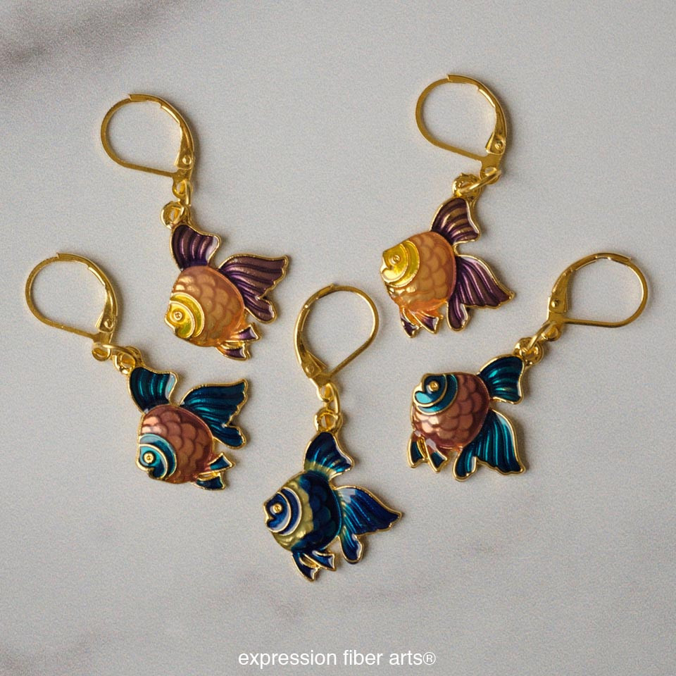Betta Fish Stitch Marker Set of 5 Expression Fiber Arts