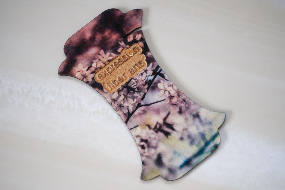 Purple Blossom Wooden Yarn Keeper Expression Fiber Arts