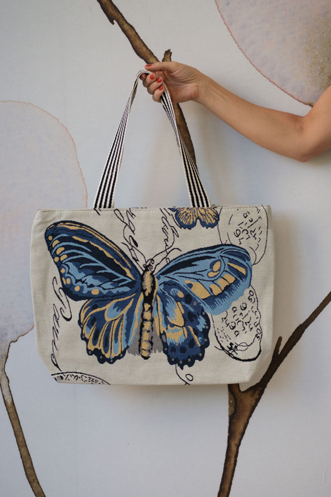 Stenciling a Butterfly on a Designer Bag 