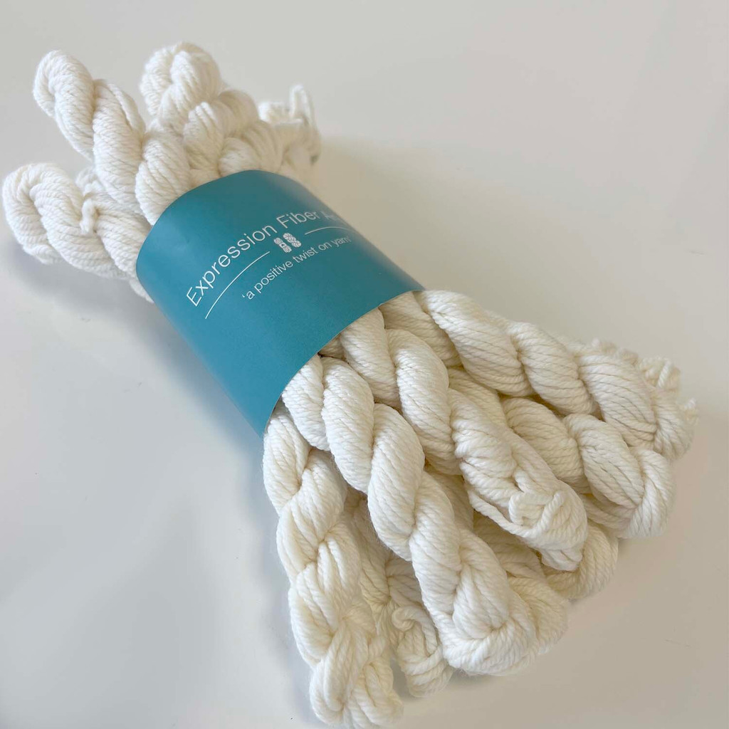 Set of 10 Undyed 'ENDURING' WORSTED 10-Gram Mini Skeins