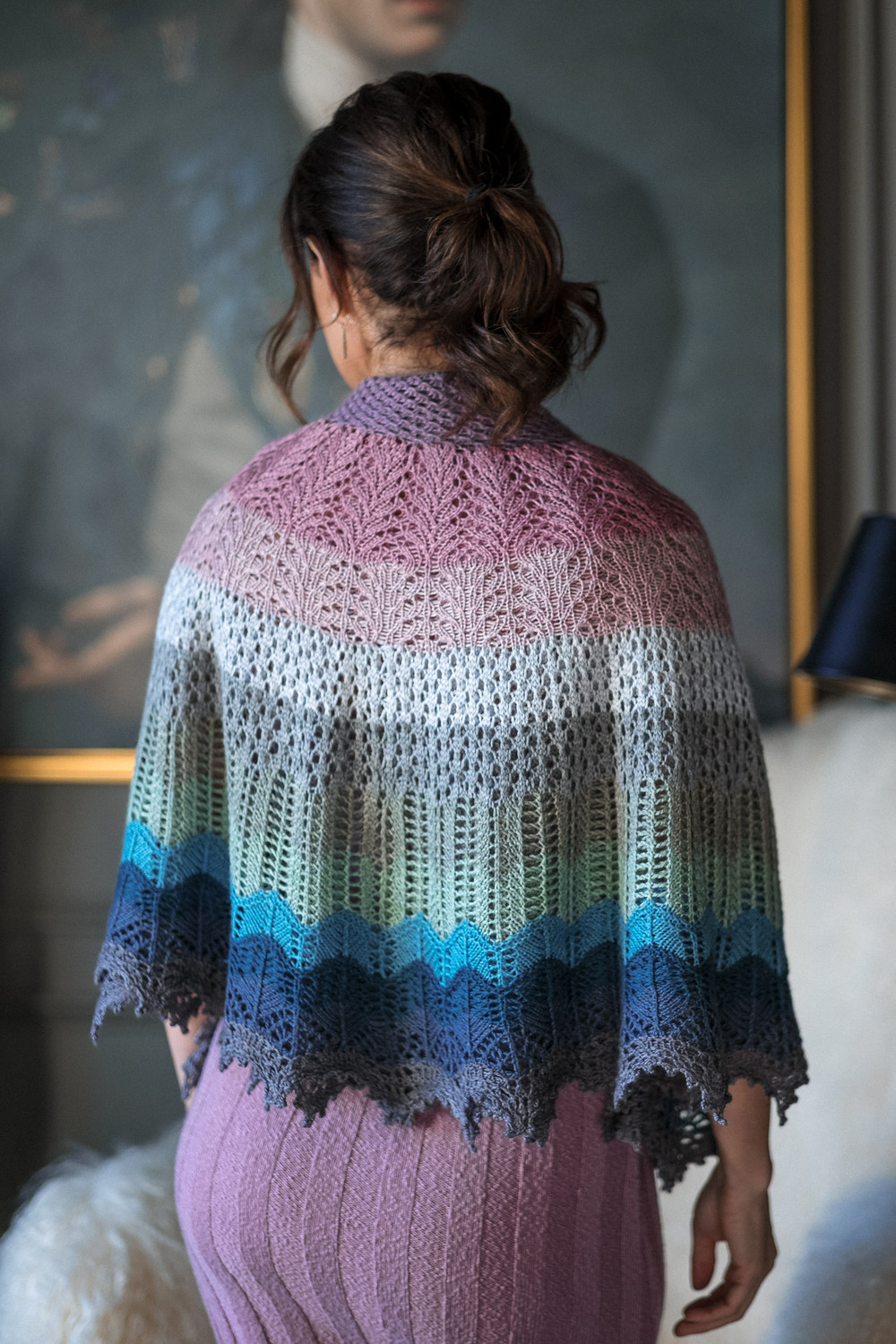 【本日限定価格】Andequal wave design sheer knit Knit This Lacy, Spring Shawl Today – Bridges of Venice