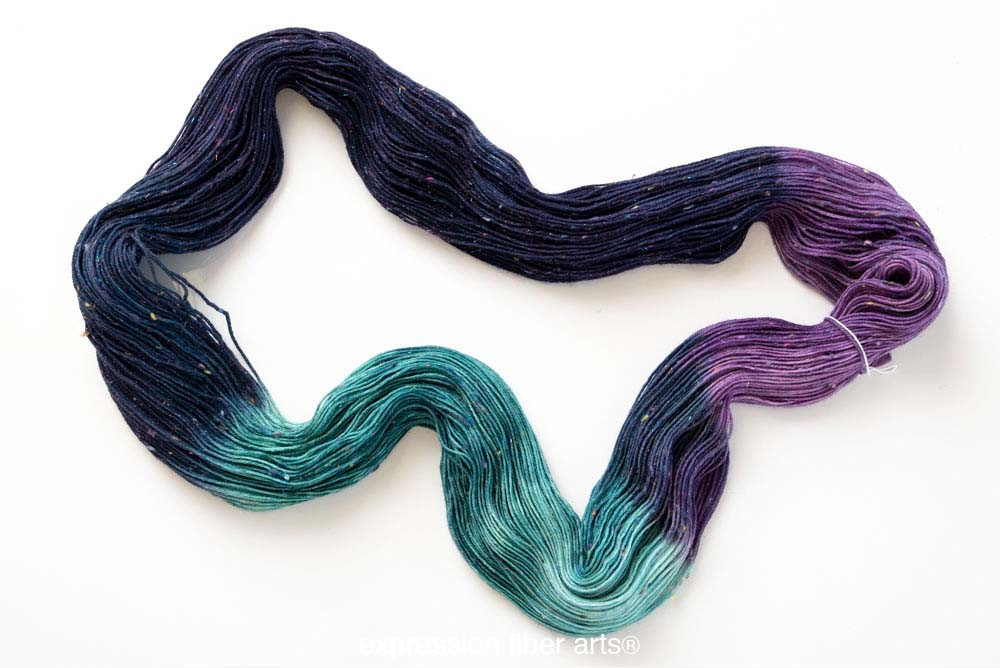 misty sky グラデーション Skyfire Waves 'COSMIC CONFETTI' FINGERING - Expression Fiber Arts