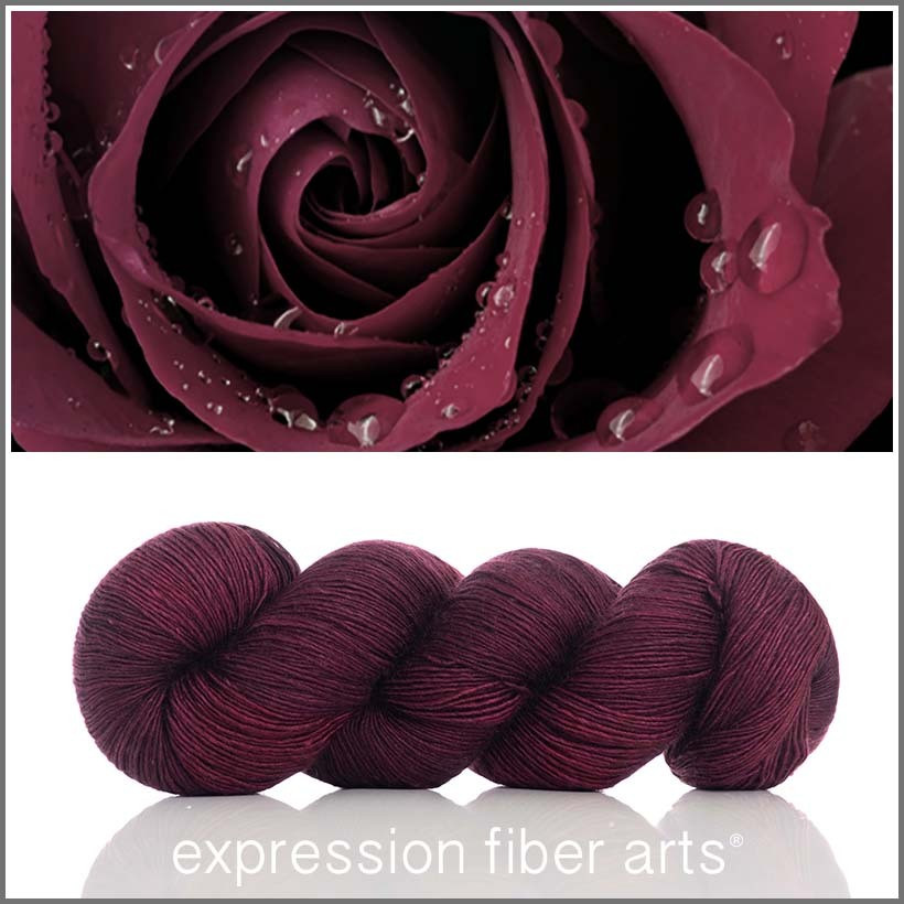 Burgundy 'HARMONY' YAK FINGERING - Expression Fiber Arts