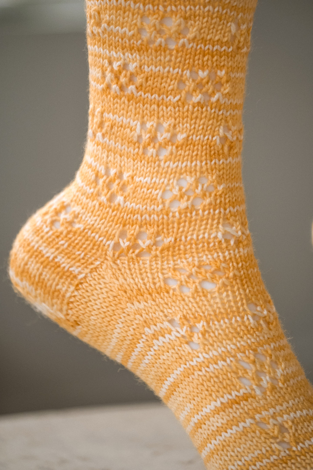 小物 YOKE / STILL JACQUARD LONG STOLE(ORANGE) Jonquil - Expression Fiber Arts