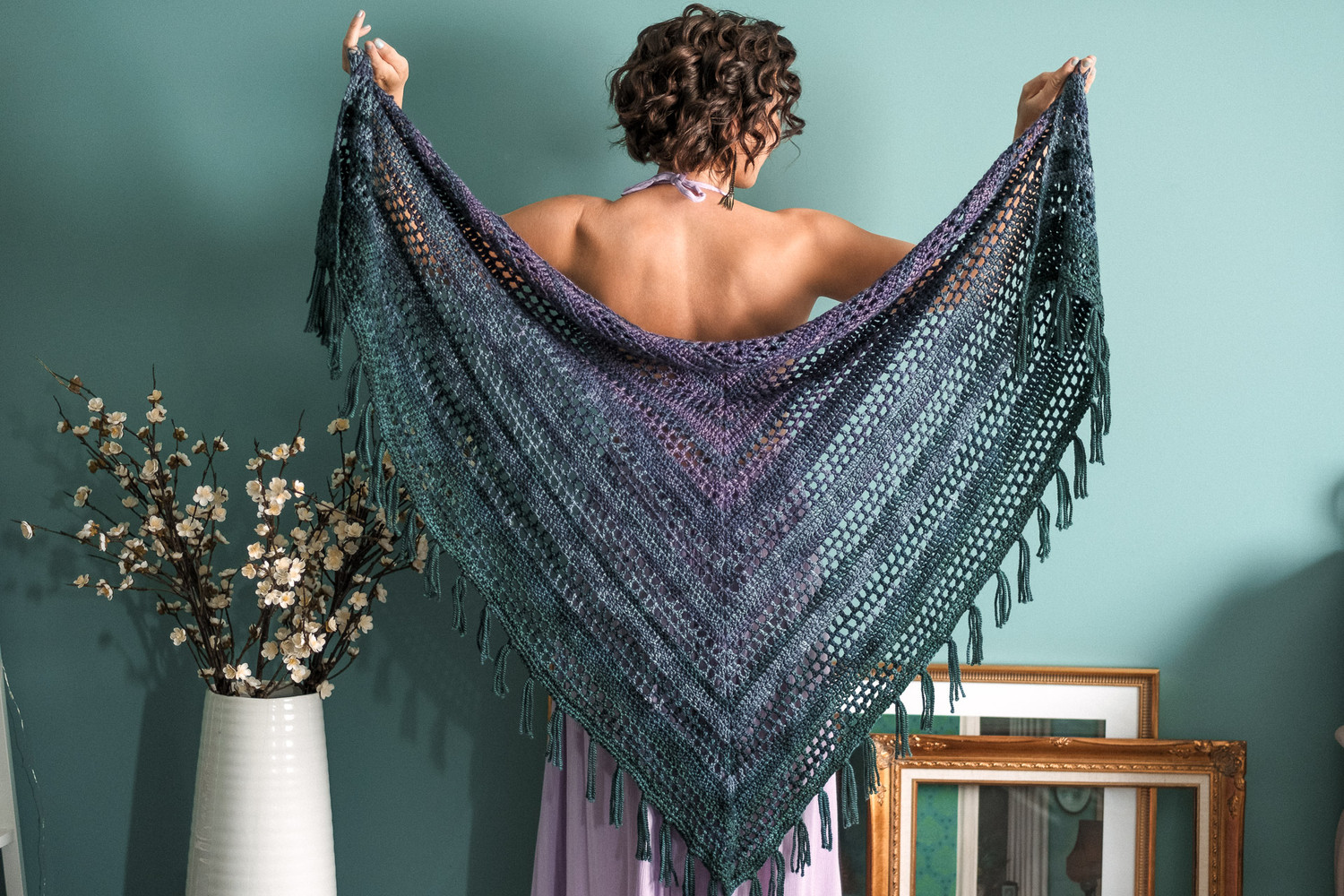 Teal Tenacity Crochet Shawl Pattern