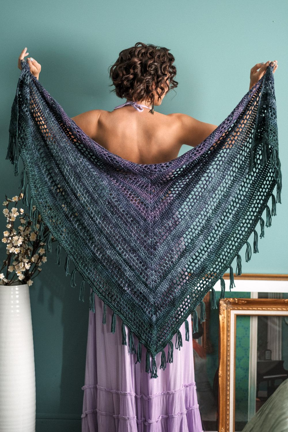 Teal Tenacity Crochet Shawl Pattern