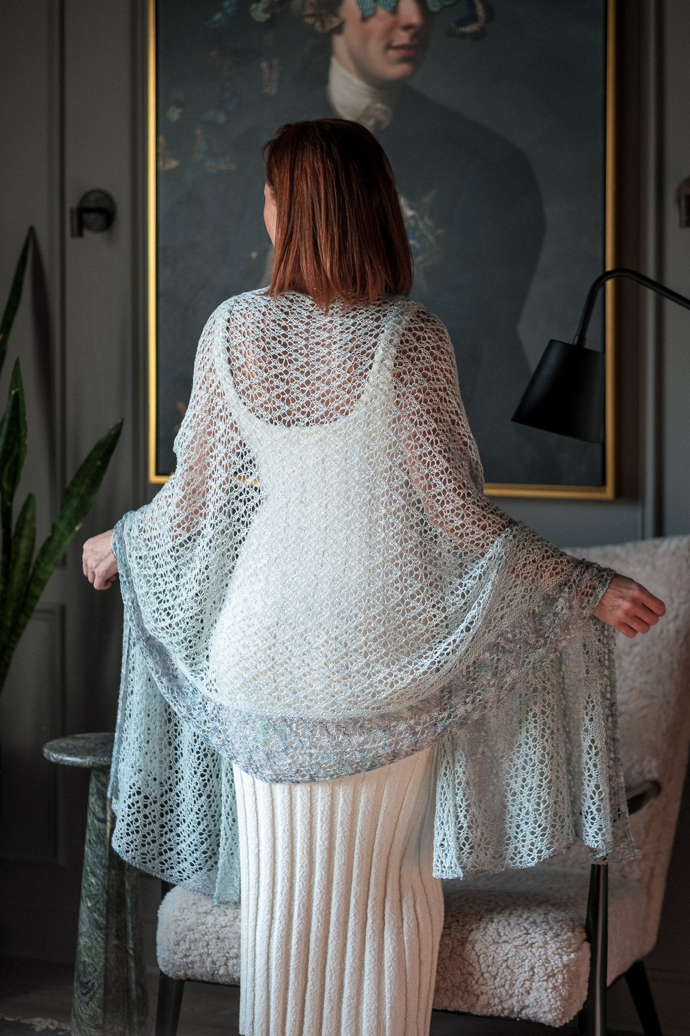 【本日限定価格】Andequal wave design sheer knit Knit This Lacy, Spring Shawl Today – Bridges of Venice