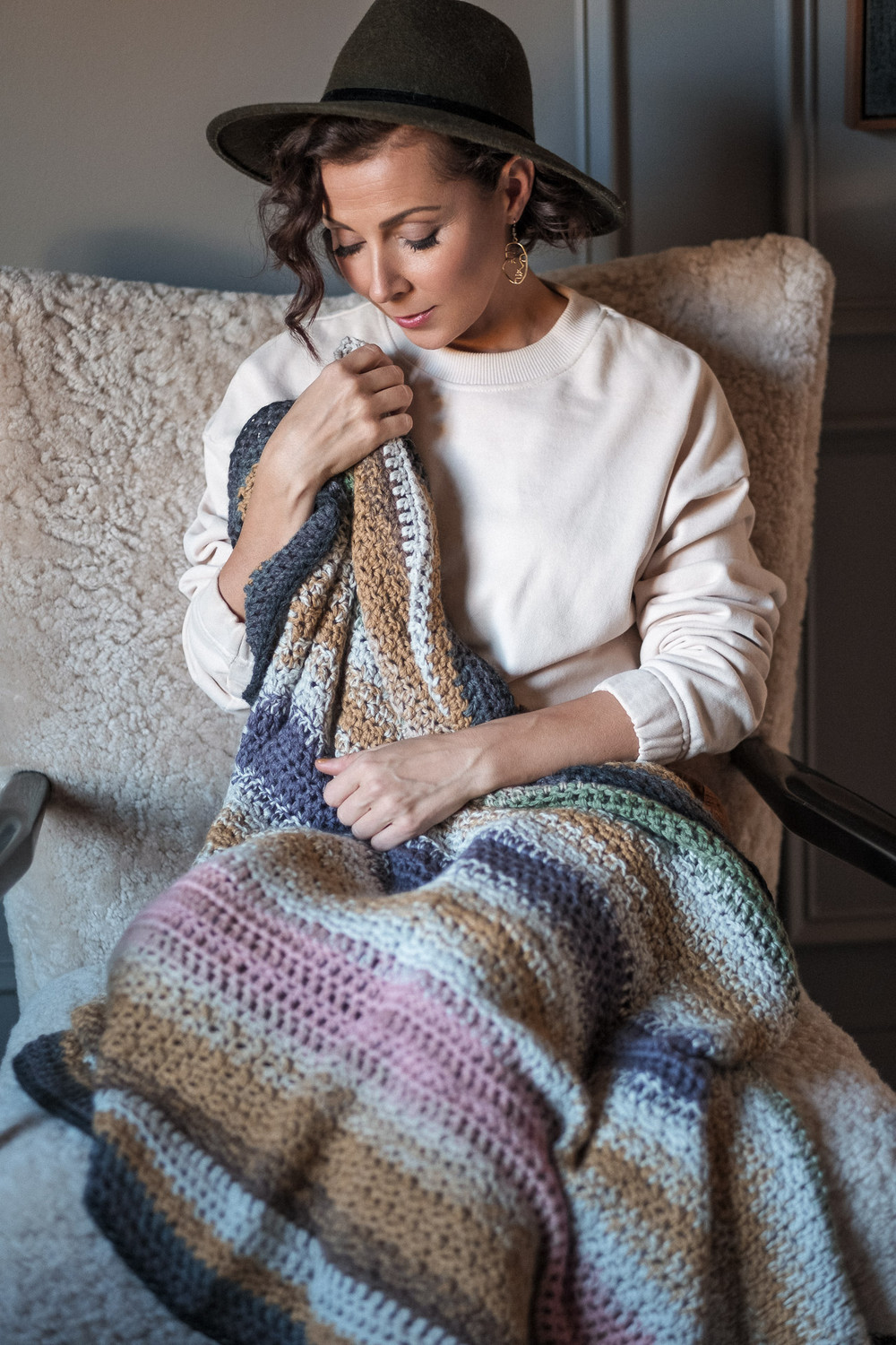 Crochet Knit Blanket BANFF Chunky Blanket Crochet Pattern The Easy