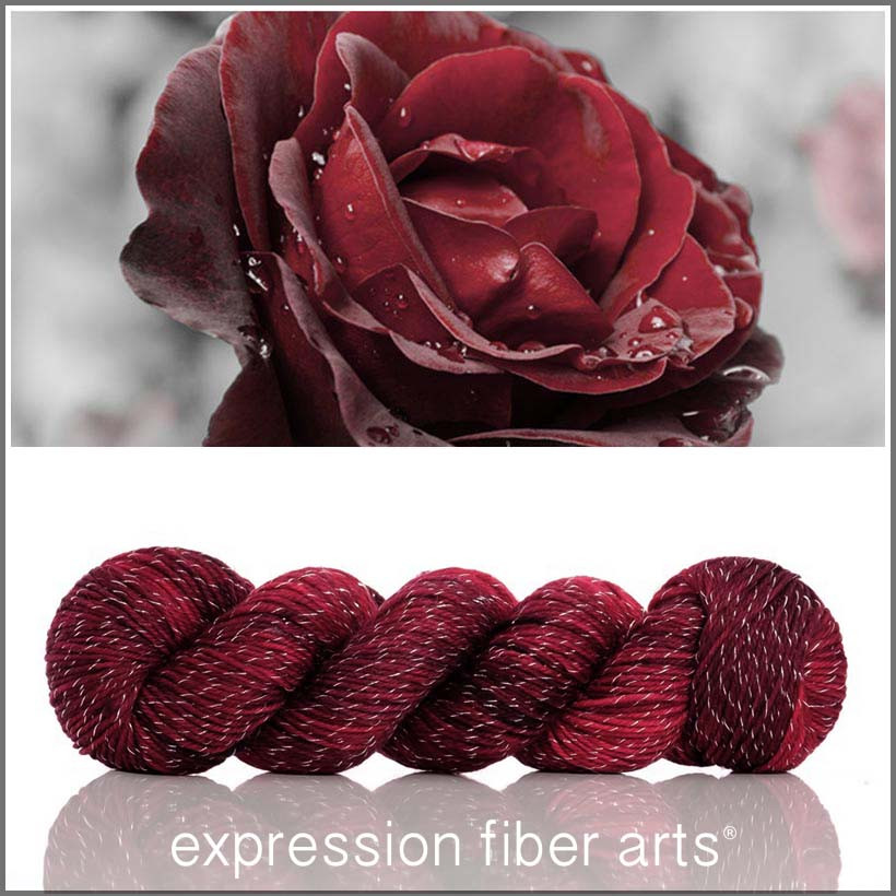 Red Velvet Rose 'SPARKLE' DK - Expression Fiber Arts