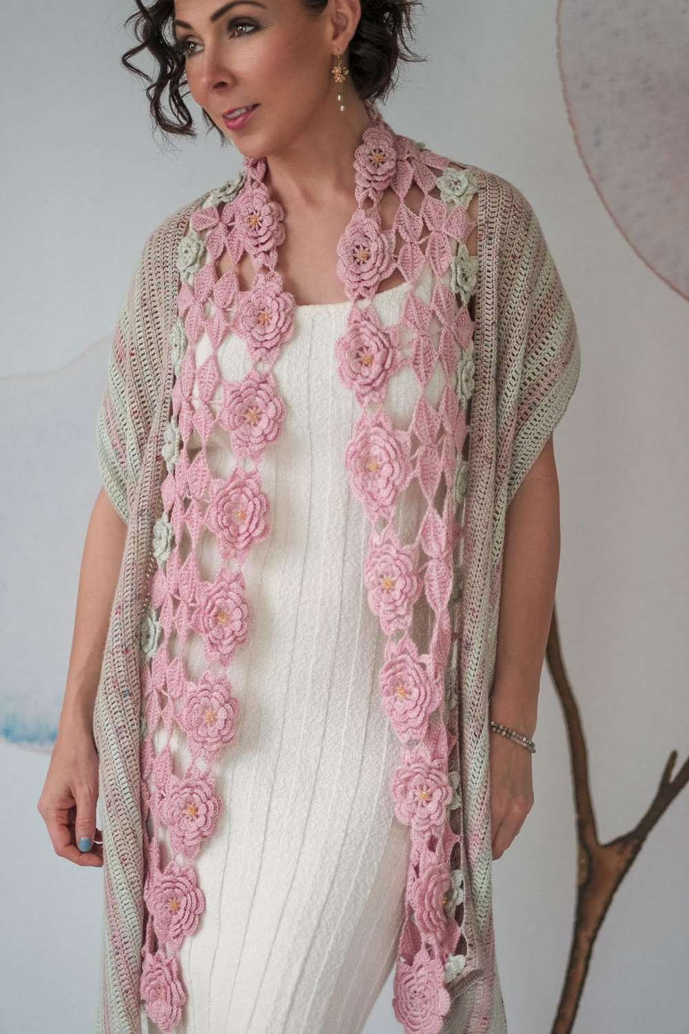 flower natural furill knit 2021ss 新品 JOONOR 7Pcs Hand-Woven Forget-Me-Not Flower,Knitted Crochet Forget