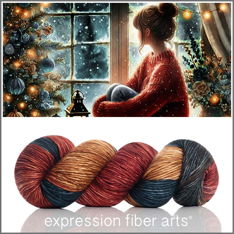 Pre-Order Cozy Christmas 'PEARLESCENT' WORSTED - Expression Fiber Arts