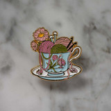 Floral Tea Party Birthday Pin - Free Gift With Purchase of $35+