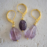 Amethyst Gemstone Stitch Marker Set of 3