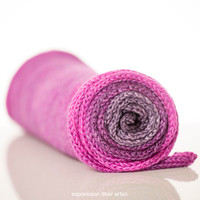 Fuchsia Flower 'LUSTER' SPORT GRADIENT KNITTED BLANK