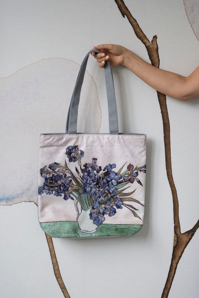 Irises Zippered Tote Bag