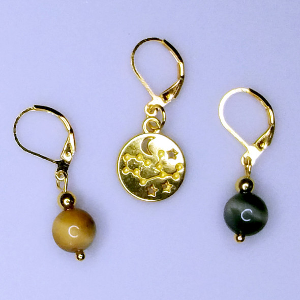 Virgo Stitch Markers - Set of 3 Virgo Stitch Markers - Set of 3